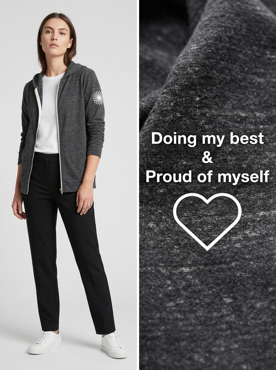 "Doing my Best & Proud of Myself" with IMATI Flower on sleeve