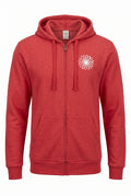 SALE!  Eco Tri blend French Terry Full Zip Hoodie with embroidered IMATI Flower