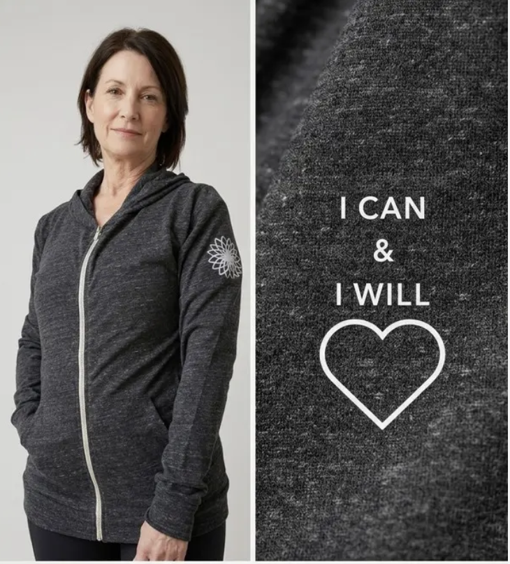 "I CAN & I WILL" with IMATI Flower on sleeve