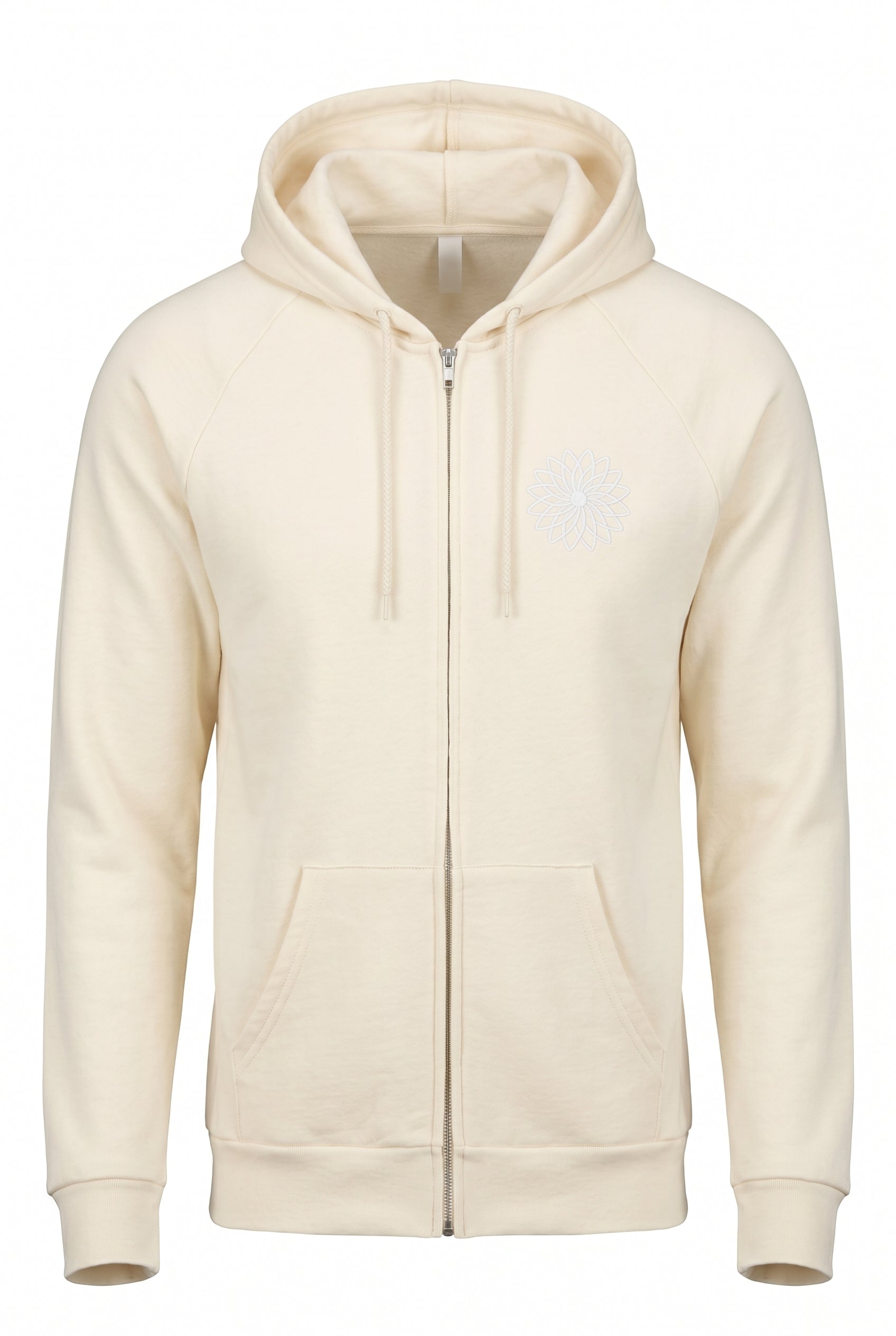 SALE!  Organic Cotton Full Zip with embroidered IMATI Flower