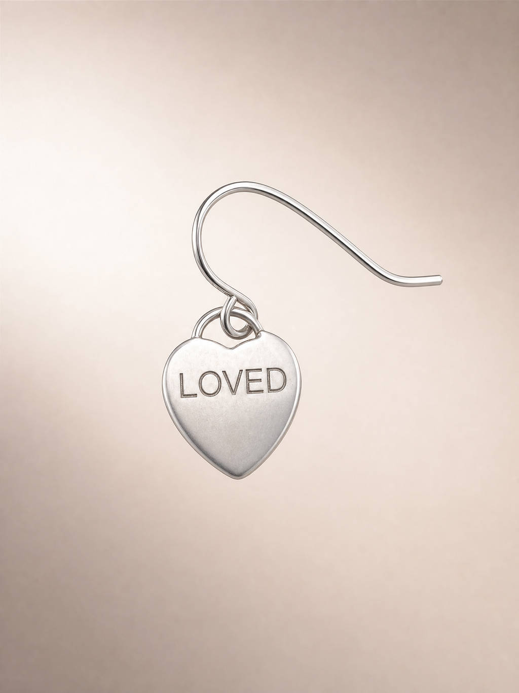 Sterling Silver Heart Purse earrings with IMATI Flower & Affirmation