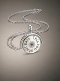 Sterling Silver Affirmation Swivel with IMATI Flower & Affirmation